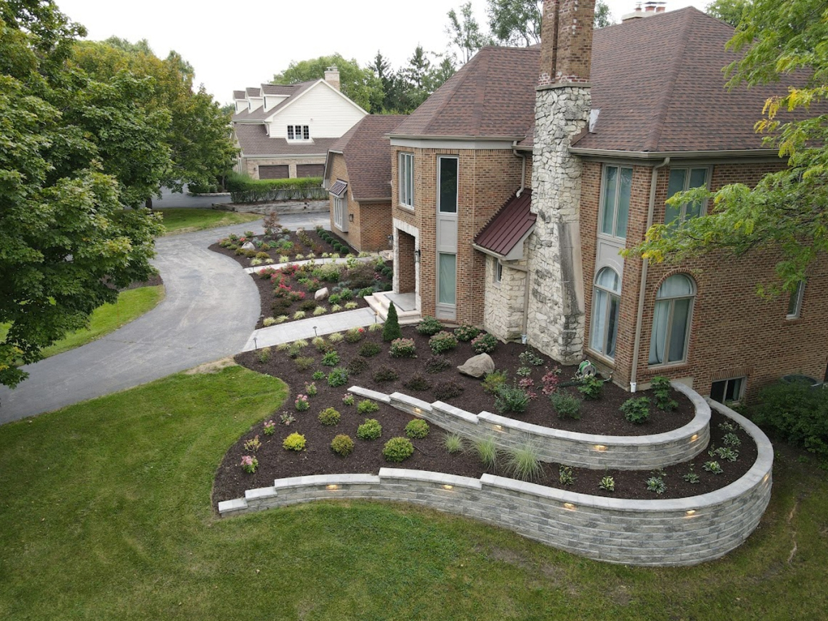 Inverness Front Stoop, Walkway & Retaining Wall